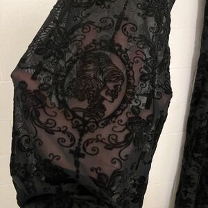 Velvet burnout flare pants